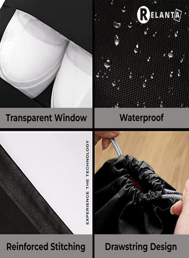 Relanta Shoe Bags for Travel (Pack of 6) - 13x17.3 Inch Shoe Storage Organizer Pouches for Men & Women | Waterproof, Dustproof, Reusable Shoe Covers for Travel, Closet, Luggage - Image 4